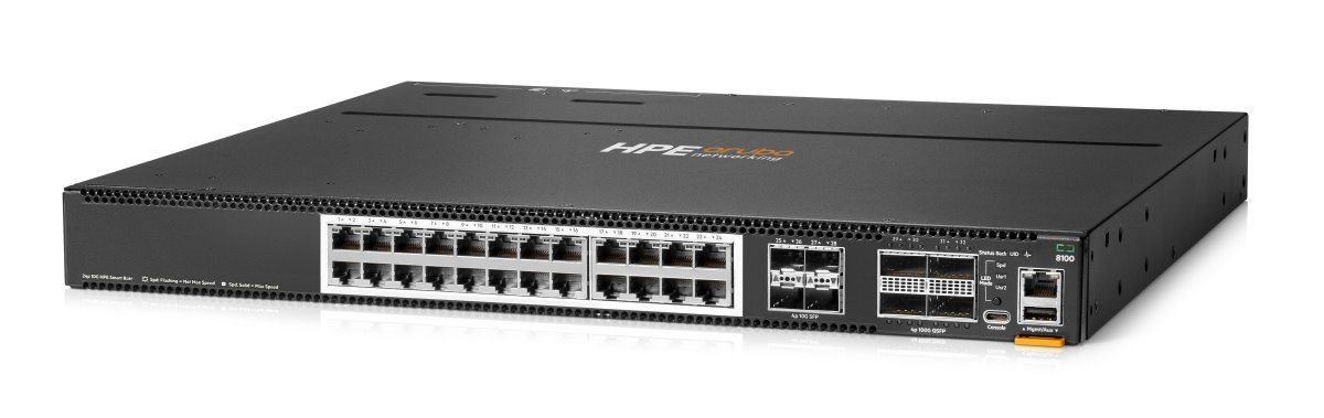 HPE NW Switch CX 8100 24XT 4SFP+4QSFP28 FB 3F 2AC