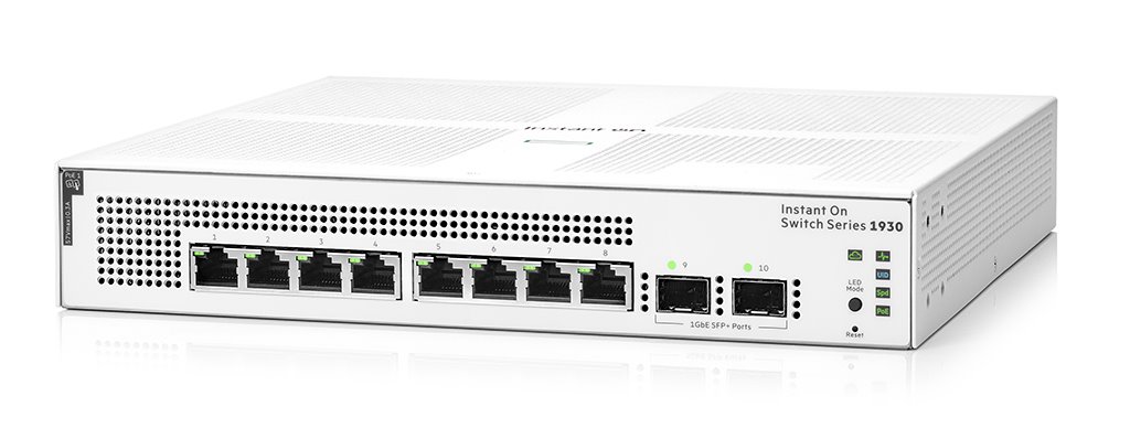HPE NW Switch Instant On 1930 8G CL4 PoE 2SFP 124W