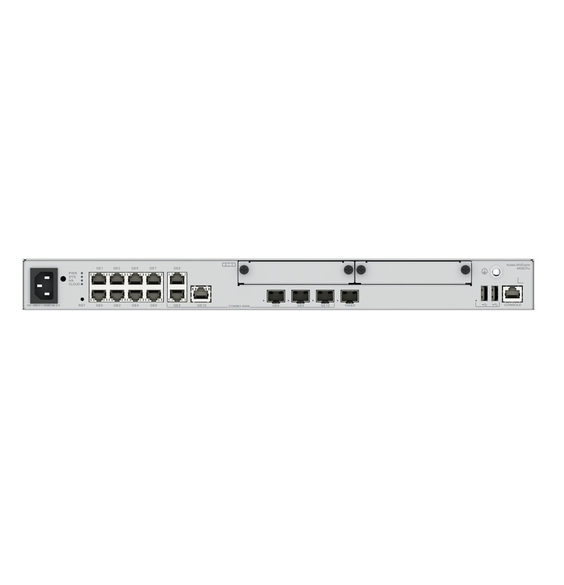 Huawei eKit AR580Pro Gateway 3G Combo WAN, 8G LAN, 1SFP+, WAC, Firewall, VPN, Cloud Managed, Rack
