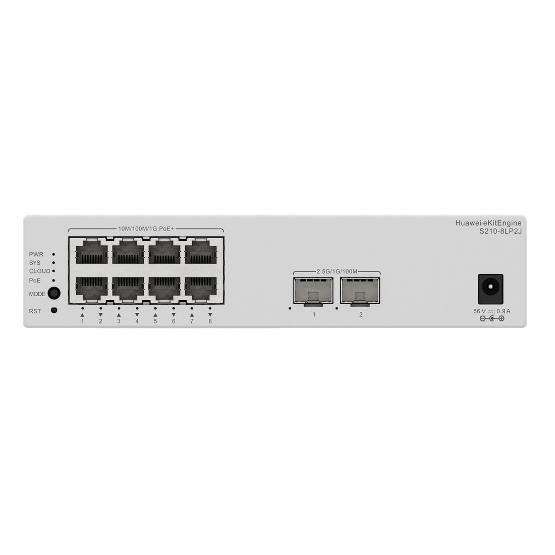 Huawei S210-8LP2J Switch 8G PoE+, 2x 2.5G SFP, 32W PoE, L2 Managed, Fanless, Desktop