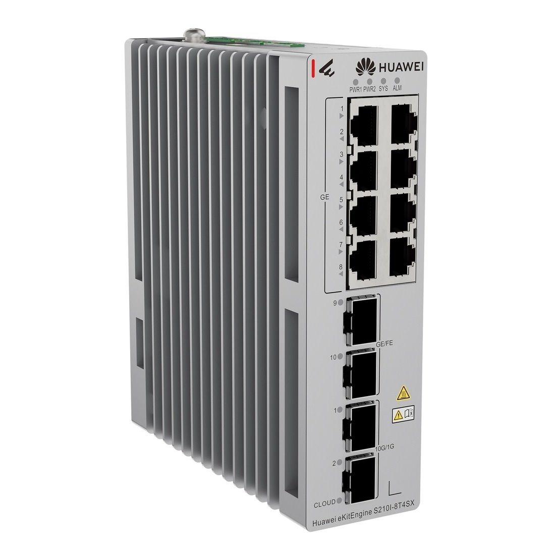 Huawei S210I-8T4SX průmyslový Switch 8G, 2SFP, 2SFP+, L2 Managed, DIN, Fanless