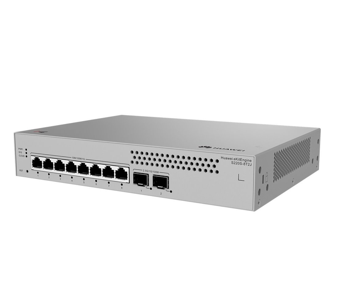 Huawei S220S-8T2J Switch 8G, 2x 2.5G SFP, L2 Managed, Fanless, Desktop