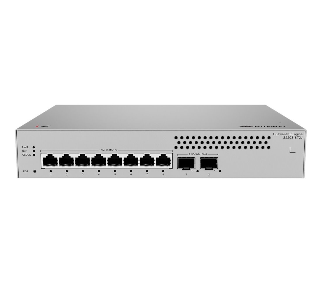 Huawei S220S-8T2J Switch 8G, 2x 2.5G SFP, L2 Managed, Fanless, Desktop