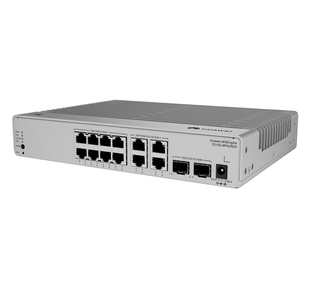 Huawei S310S-8P4UN2X Switch 8G PoE, 4x 2.5G PoE, 2SFP+, L3 Cloud Managed, Desktop