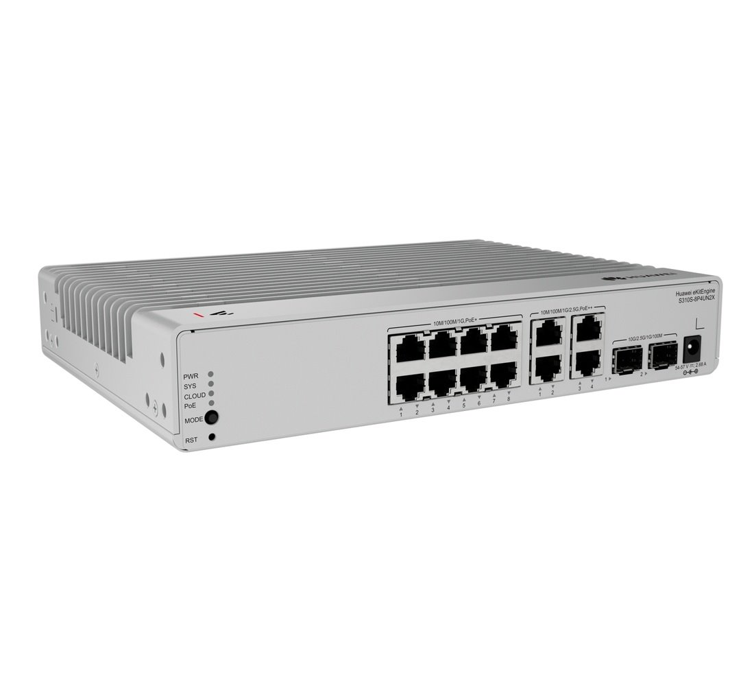 Huawei S310S-8P4UN2X Switch 8G PoE, 4x 2.5G PoE, 2SFP+, L3 Cloud Managed, Desktop