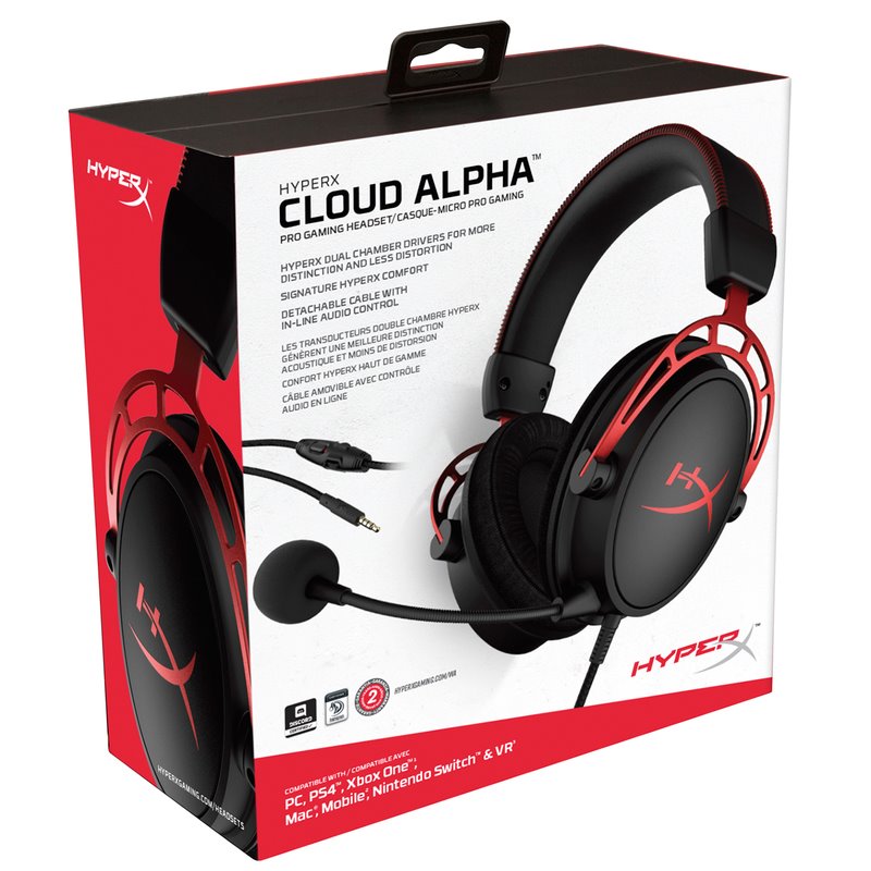 HyperX Cloud Alpha - Red - Poškozené balení