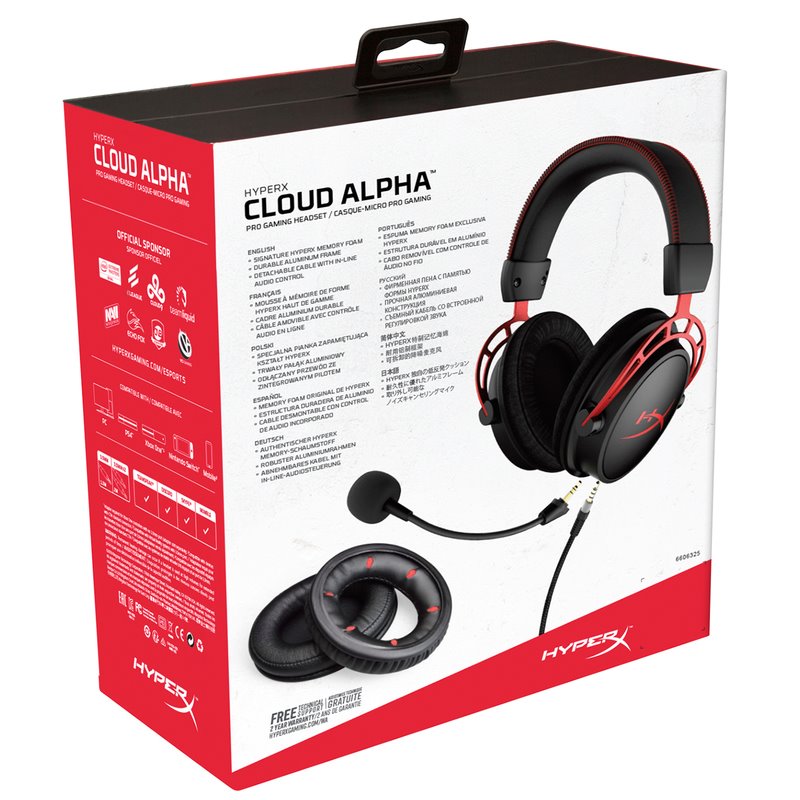 HyperX Cloud Alpha - Red - Poškozené balení
