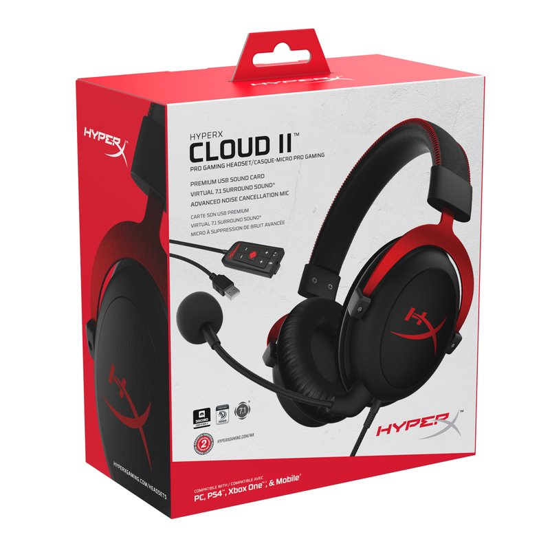 HyperX Cloud II - Red - rozbaleno