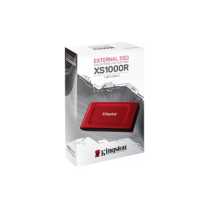 Kingston externí SSD 2000GB XS1000 (čtení/zápis: 1050/1000MB/s) - Red