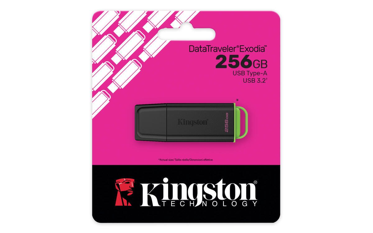 Kingston flash disk 256GB DT Exodia USB 3.2 Gen 1 Black/Green