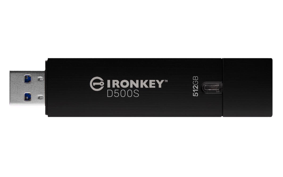 Kingston flash disk 512GB IronKey D500S FIPS 140-3 Lvl 3 (Pending) AES-256
