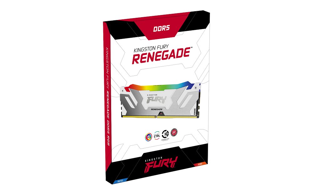 Kingston FURY Renegade White DDR5 16GB 6400MT/s DIMM CL32 RGB XMP
