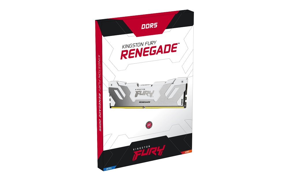 Kingston FURY Renegade White DDR5 16GB 6400MT/s DIMM CL32 XMP