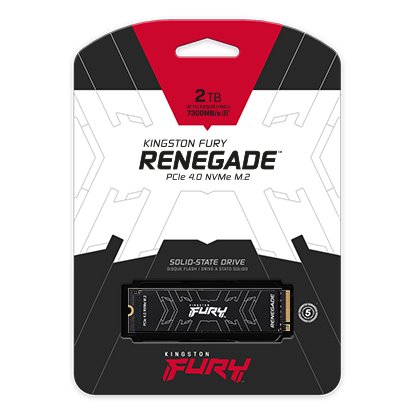 Kingston SSD 4000GB Fury Renegade PCIe 4.0 NVMe M.2 (čtení/zápis: 7300/7000MB/s; 1M/1M IOPS) Heatsink