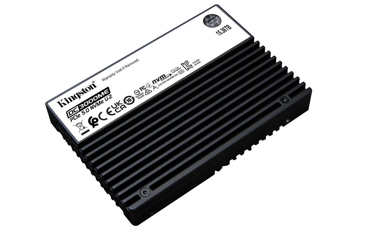 Kingston SSD DC3000ME 15360GB U.2 PCIe 5.0 NVMe x4 3D eTLC (čtení/zápis: 14000/9700MBs)