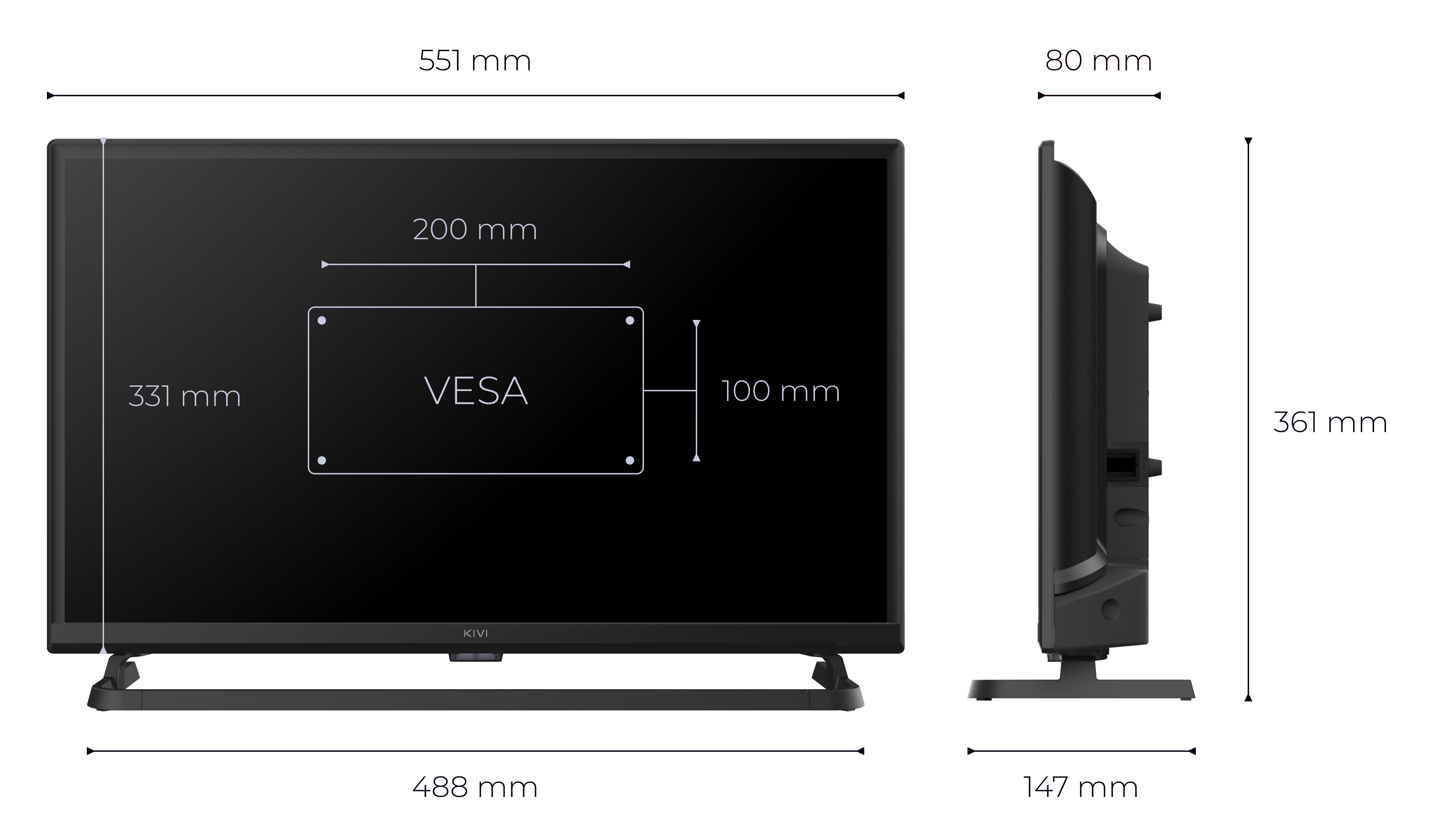 KIVI 24H710QB 24'' LED Google TV