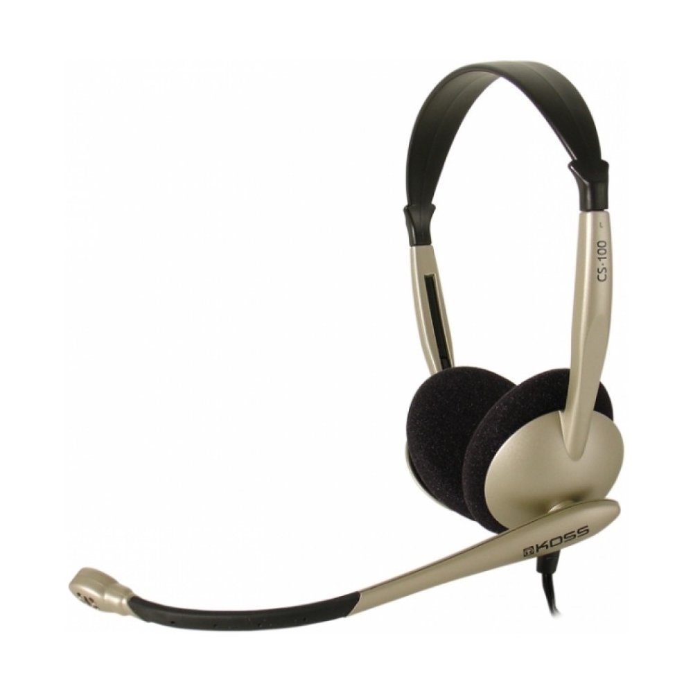 KOSS sluchátka CS100, 30Hz - 16kHz, 91dB/mW, 3.5mm jack, 2.5m, mikrofon - zlatá