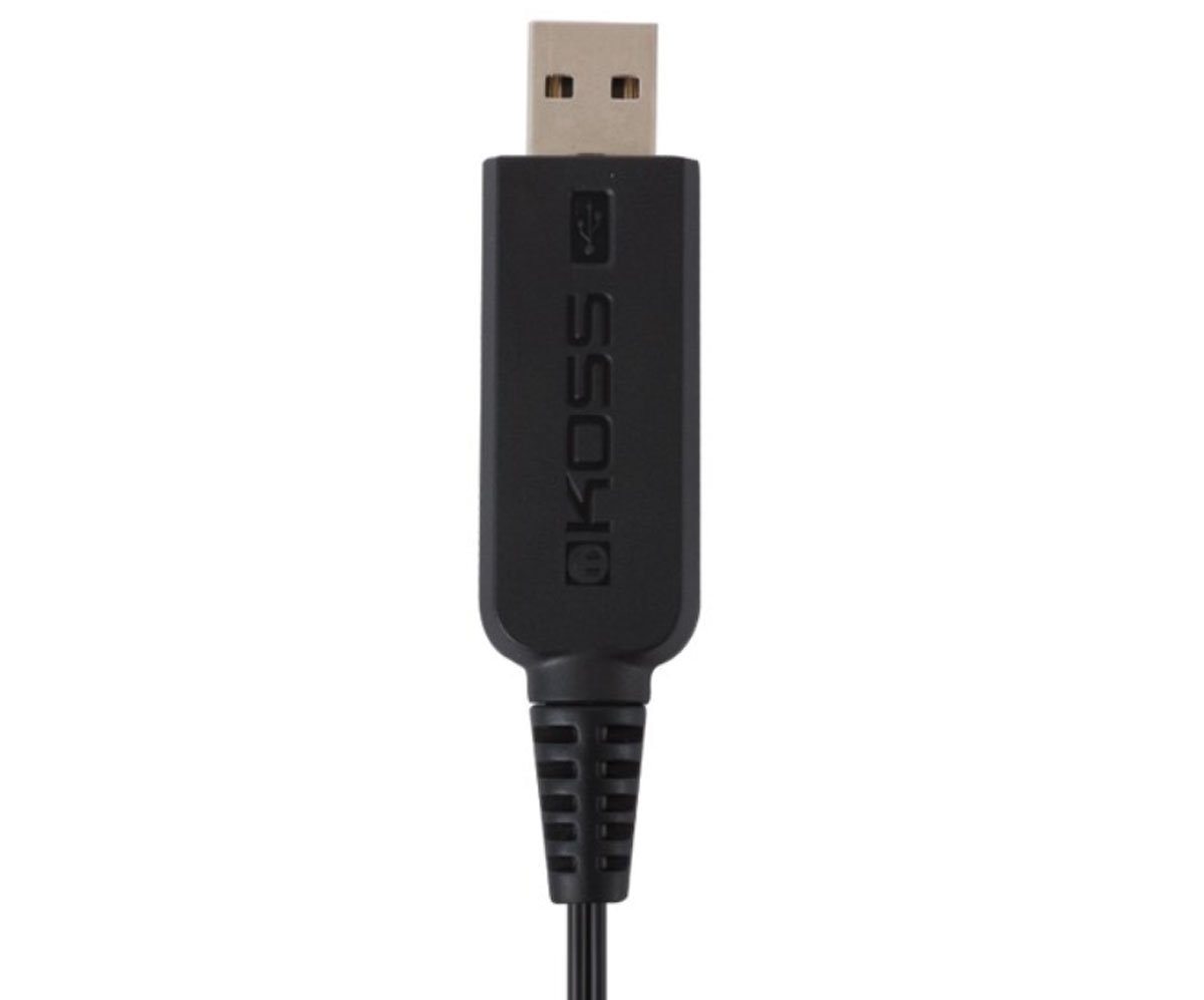 KOSS sluchátka CS100 USB, 30Hz - 16kHz, 91dB/mW, 3.5mm jack, 2.5m, mikrofon - zlatá