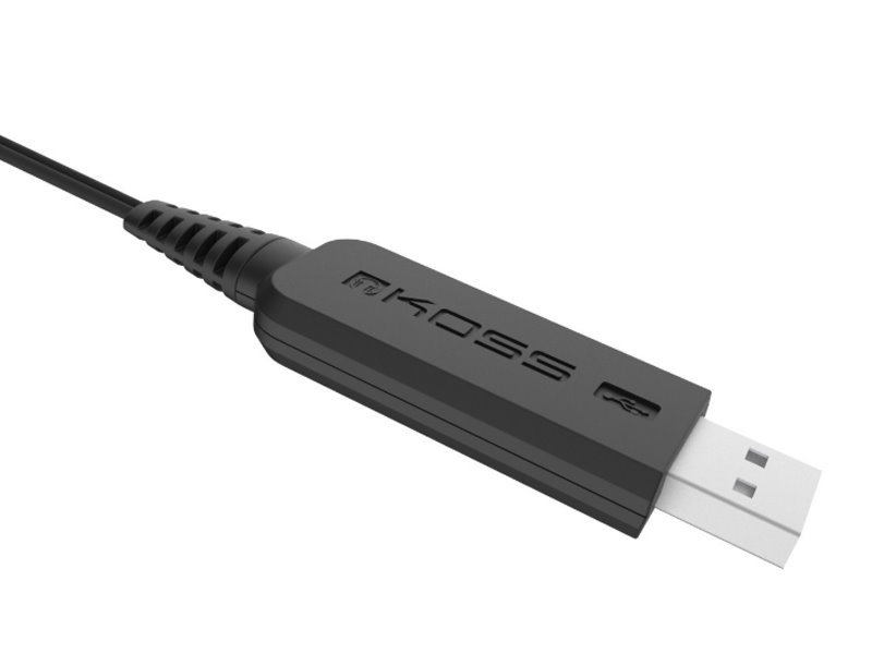 KOSS sluchátka CS300 USB, 20Hz - 22kHz, 2.4m, mikrofon - černá