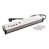 Legrand - Incara™ Multilink - Modular. zapuštěný blok do sádrokartónu bílý: 2x2P+T/USBA+C (15W)/RJ45 Cat6/HDMI, kabel 2m