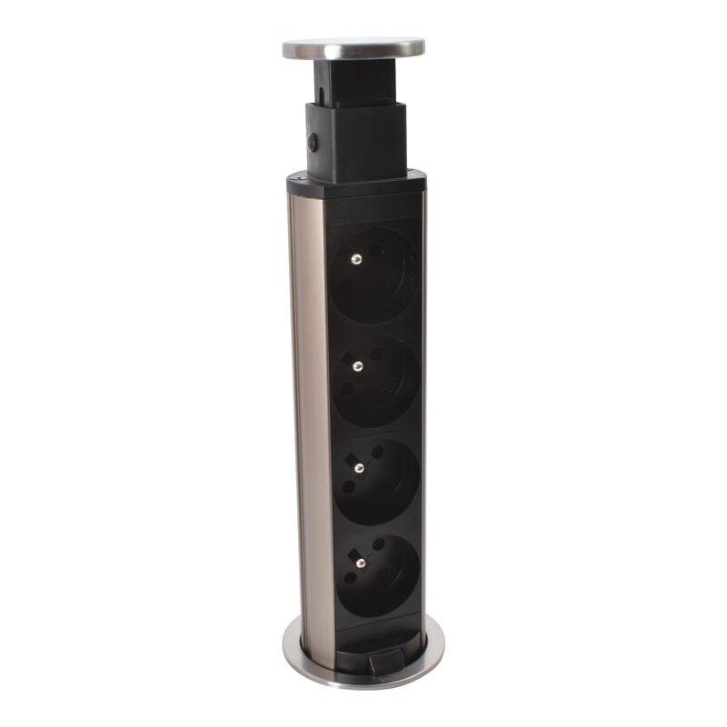 Legrand - Incara™ Tower 60 - Výsuvný zásuvkový blok 4x2P+T, kabel 2m