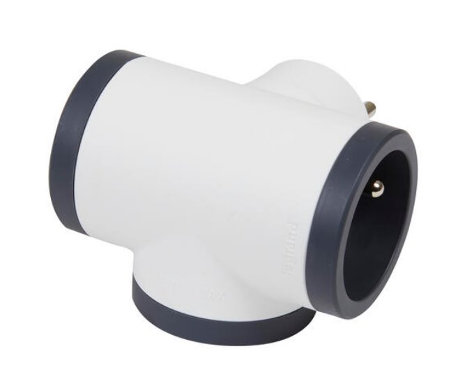 LEGRAND Revolution rozbočovač 3x2P+T, bílo-černá