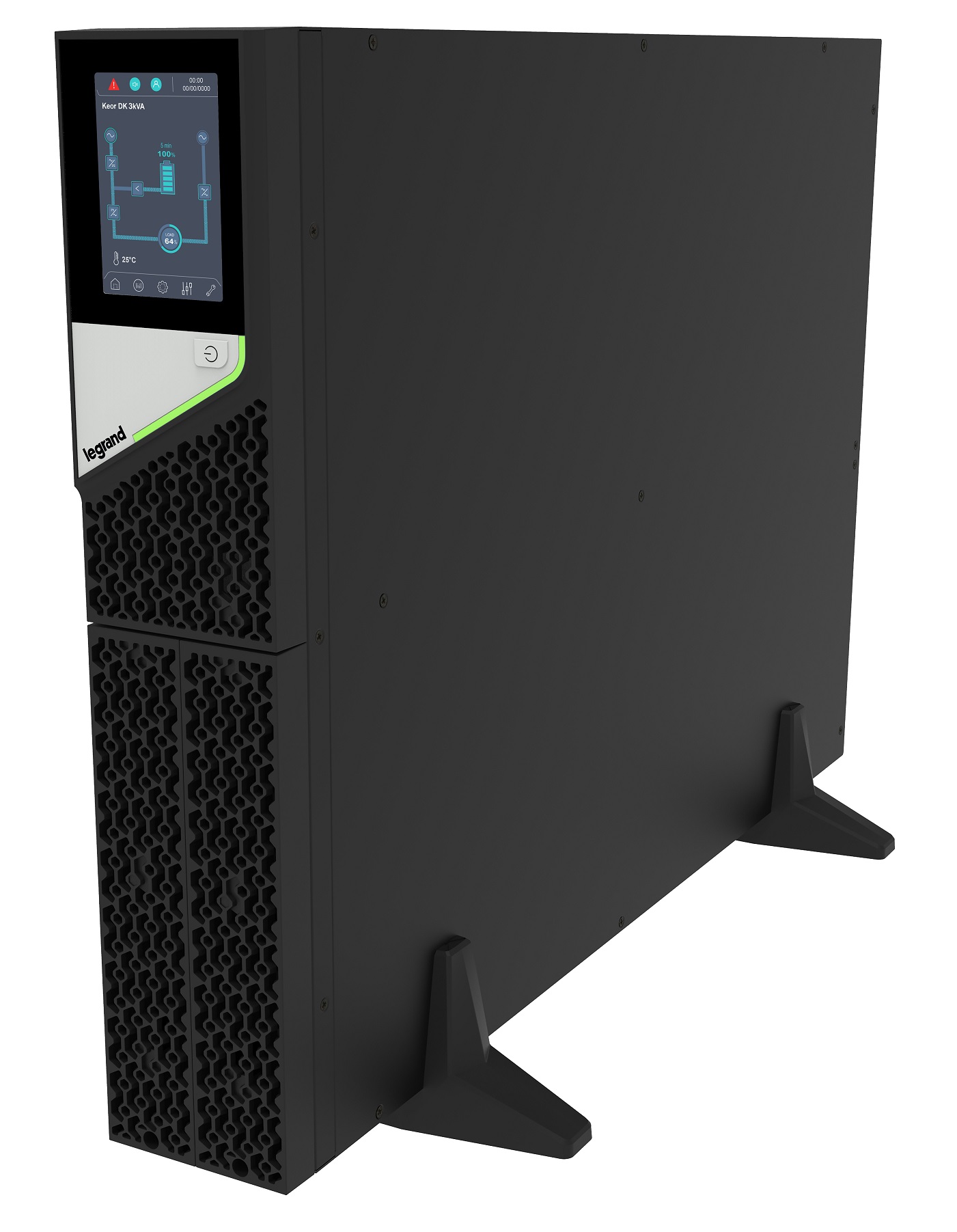 LEGRAND UPS Keor DK 3000VA/3000W, On-Line, Rack(2U)/Tower, výstup 6/1x IEC C13/C19, USB, slot pro LAN, sinus