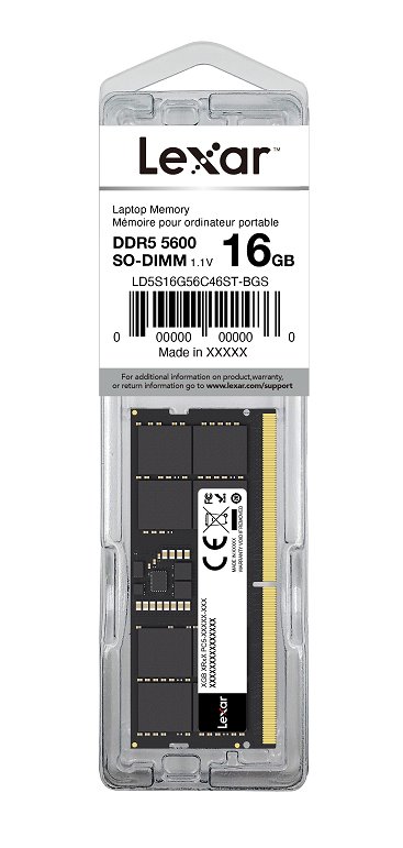 Lexar DDR5 16GB SODIMM 5600MHz, CL46, 262 PIN - Blister balení