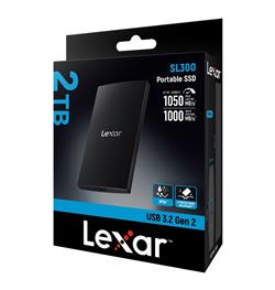 Lexar externí SSD 2TB SL300 USB3.2 Gen2 (čtení/zápis: 1050/1000MB/s)