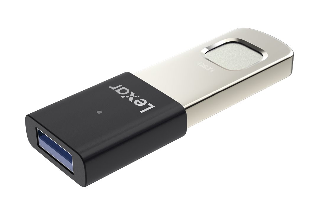 Lexar flash disk 128GB - Fingerprint F35Pro USB 3.2 (čtení/zápis: 400/300MB/s)