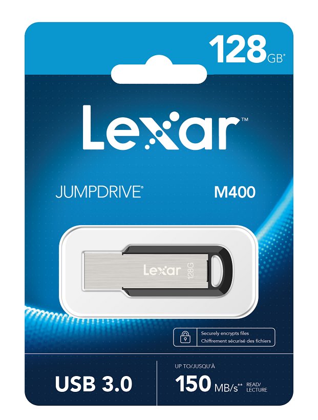 Lexar flash disk 128GB - JumpDrive M400 USB 3.0 (čtení: 150MB/s)