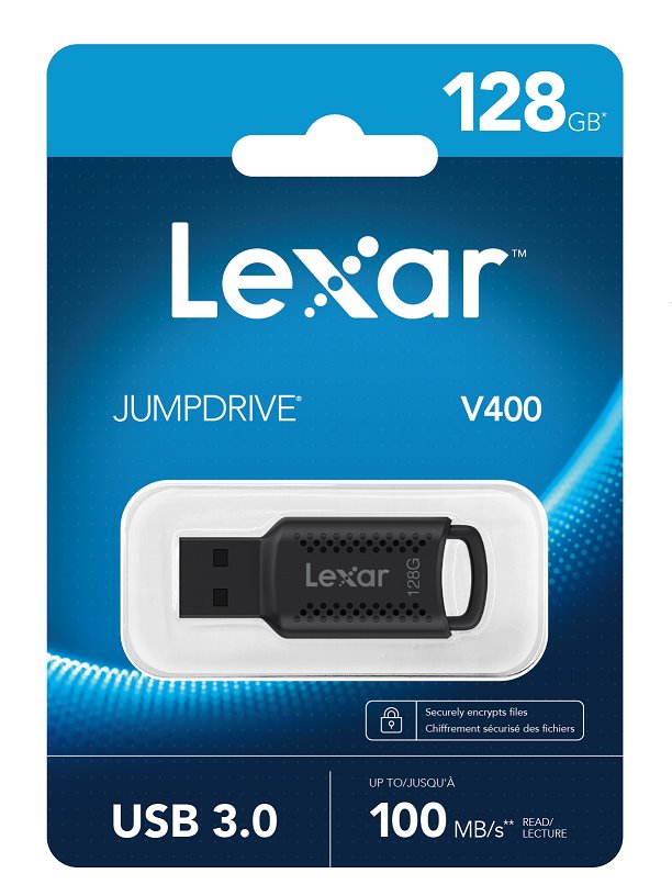 Lexar flash disk 128GB - JumpDrive V400 USB 3.0 (čtení až 100MB/s)