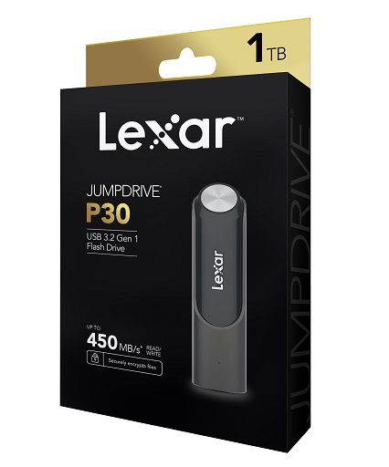 Lexar flash disk 1TB - JumpDrive P30 USB 3.2 Gen 1 (čtení/zápis: až 450/450MB/s)