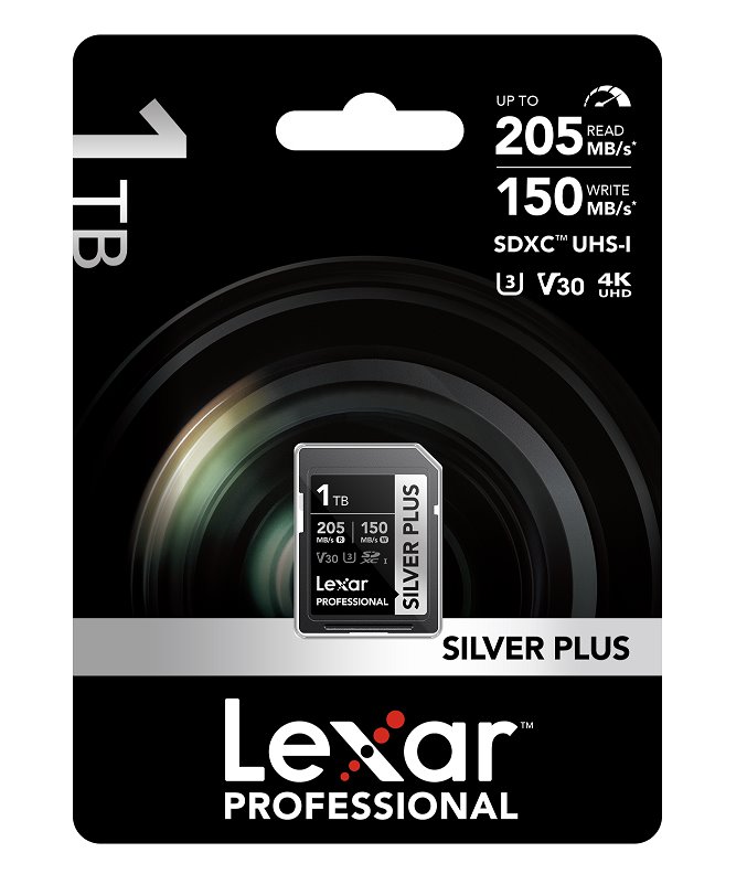 Lexar paměťová karta 1024GB Professional SILVER PLUS SDXC™ UHS-I, čtení/zápis: 205/150MB/s