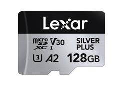 Lexar paměťová karta 128GB High-Performance Silver Plus microSDXC™ UHS-I, čtení/zápis: 205/150MB/s