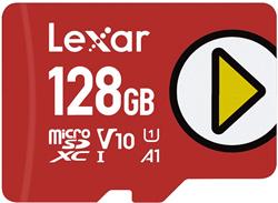 Lexar paměťová karta 128GB PLAY microSDXC™ UHS-I cards, čtení/zápis 205/140 MBs