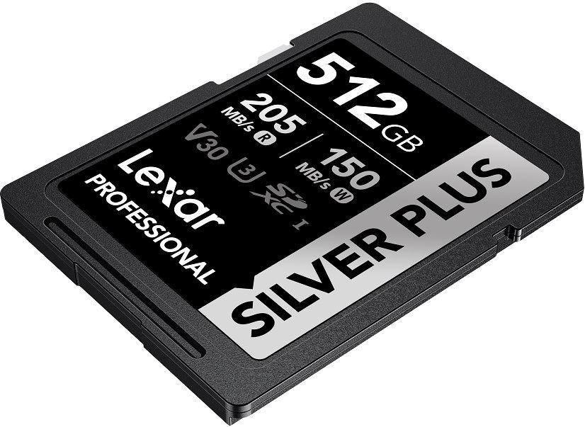 Lexar paměťová karta 512GB Professional SILVER PLUS SDXC™ UHS-I, čtení/zápis: 205/150MB/s