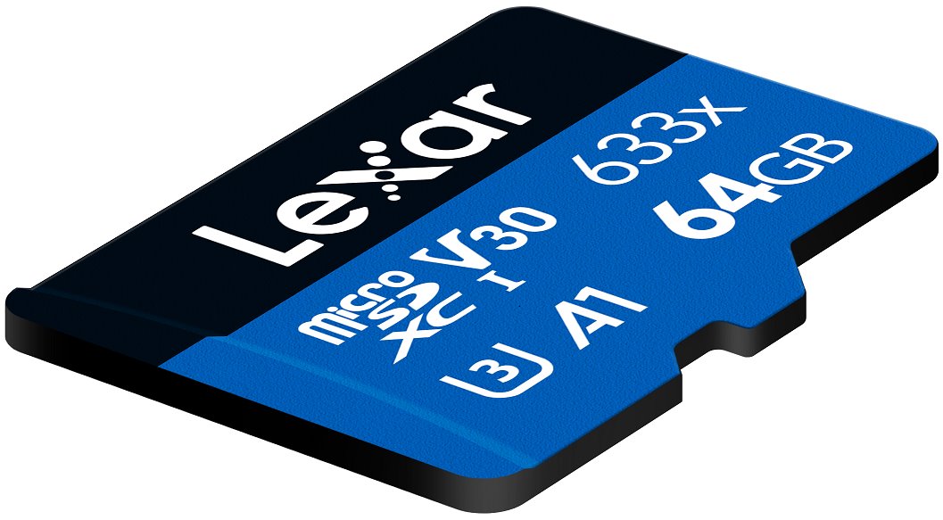 Lexar paměťová karta 64GB High-Performance 633x microSDXC™ UHS-I, (čtení/zápis:100/45MB/s) C10 A1 V30 U3