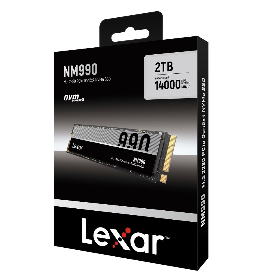 Lexar SSD NM-990 PCle Gen5x4 M.2 NVMe - 2TB (čtení/zápis: 14000/10000MB/s)