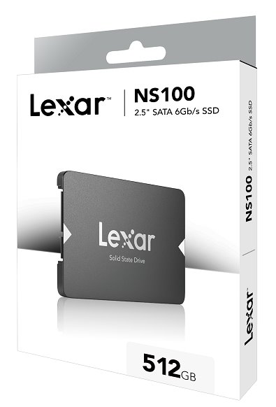 Lexar SSD NS100 2.5" SATA III - 512GB (čtení/zápis: 550/450MB/s)