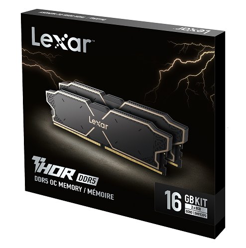 Lexar THOR OC DDR5 16GB (kit 2x8GB) UDIMM 6000MHz CL38 XMP 3.0 & AMD EXPO - Heatsink