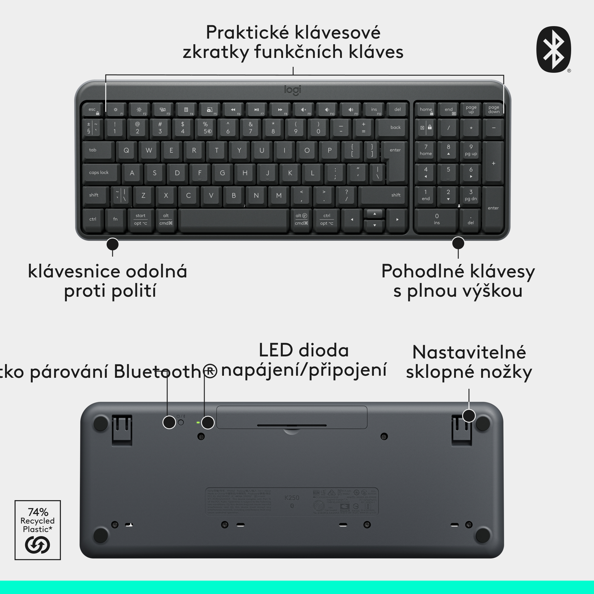 Logitech® Keyboard K120 - CZE - USB - EER