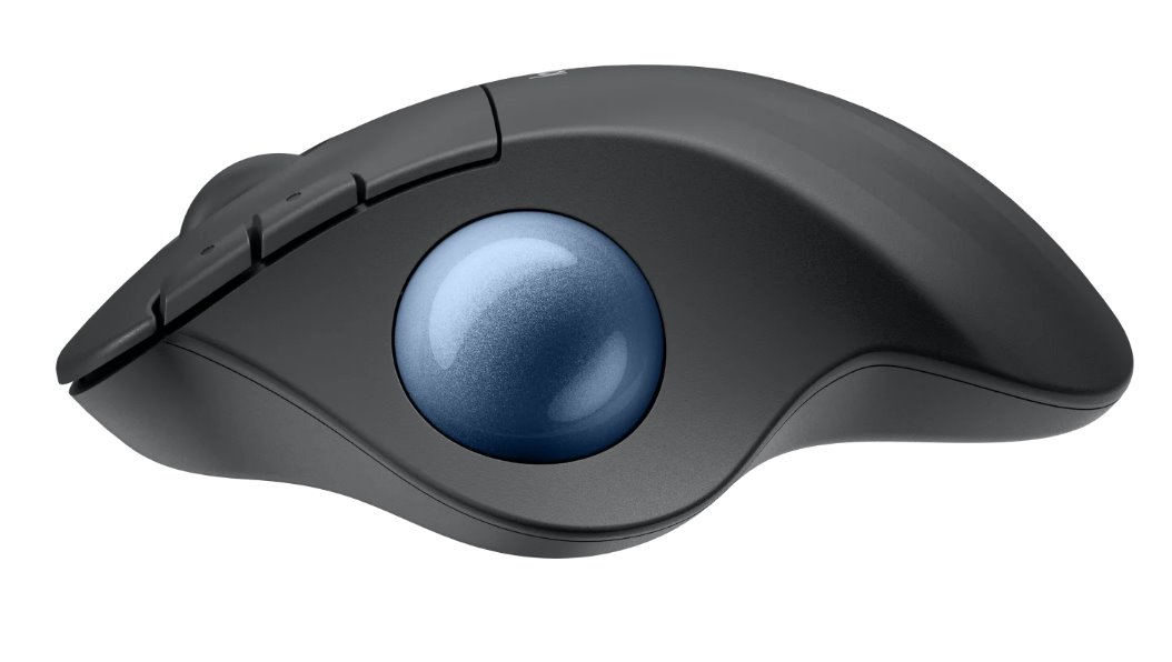 Logitech ERGO M575S Wireless Trackball - GRAPHITE+BLUE BALL - BT