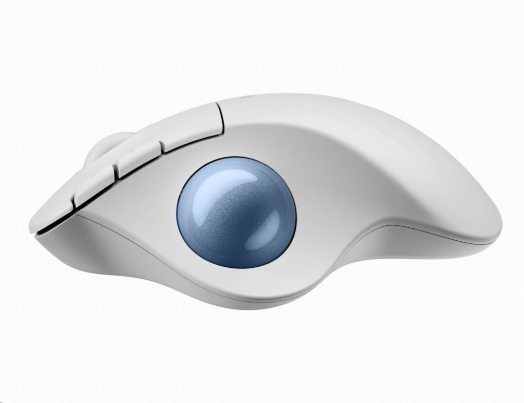 Logitech ERGO M575S Wireless Trackball - OFFWHITE+BLUE BALL - BT