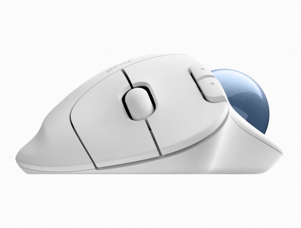 Logitech ERGO M575S Wireless Trackball - OFFWHITE+BLUE BALL - BT