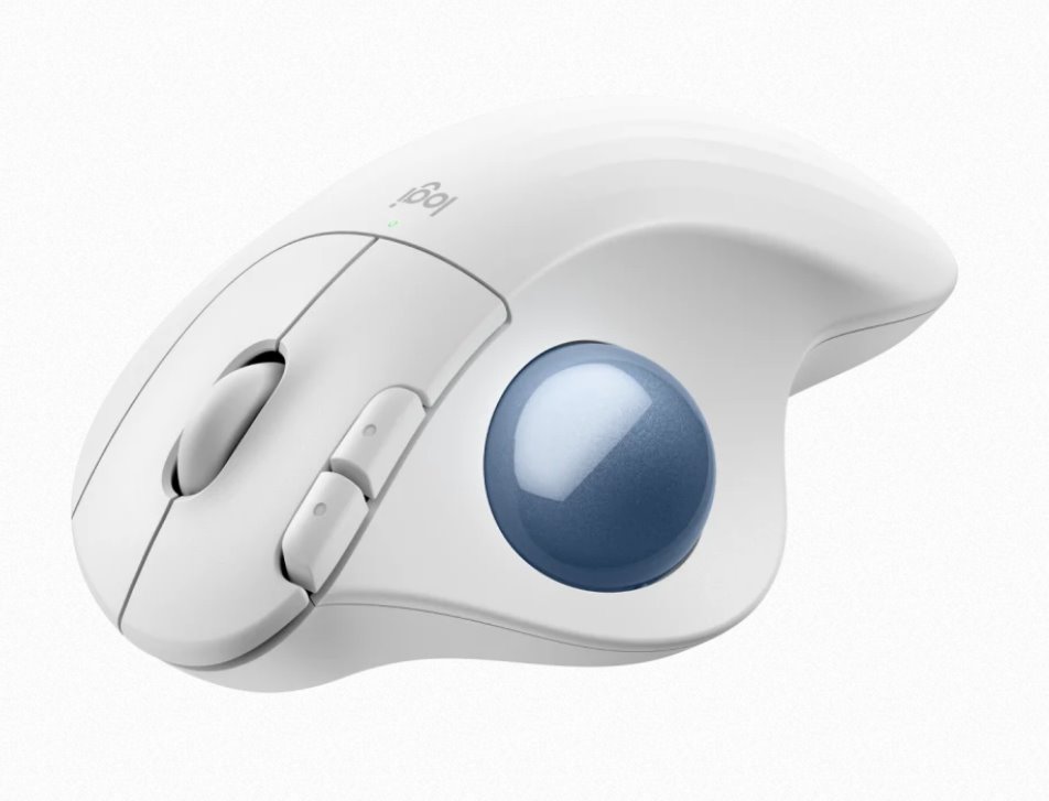 Logitech ERGO M575S Wireless Trackball - OFFWHITE+BLUE BALL - BT
