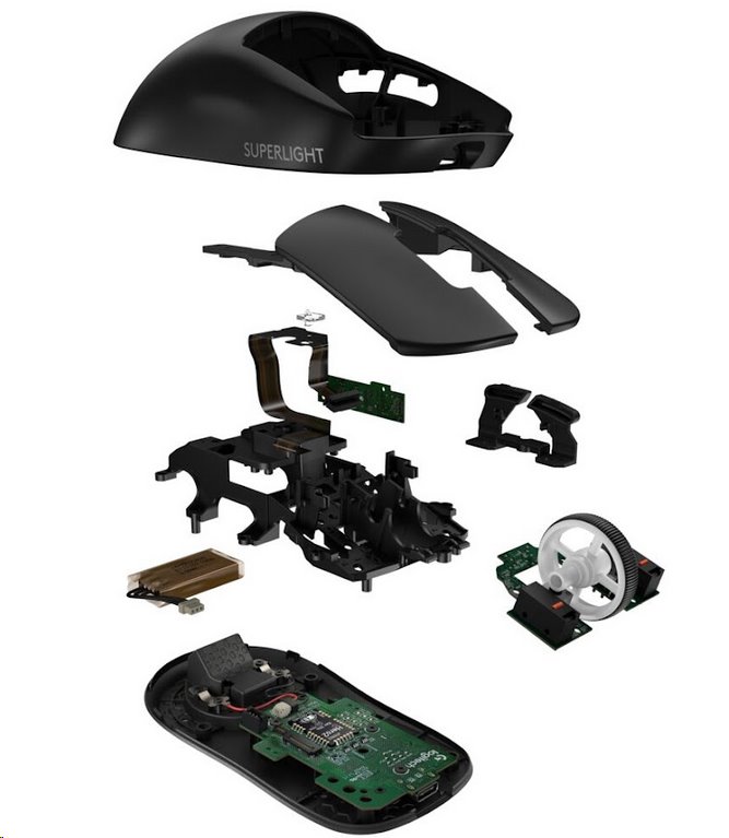 Logitech G PRO X SUPERLIGHT 2 LIGHTSPEED Gaming Mouse - BLACK - 2.4GHZ