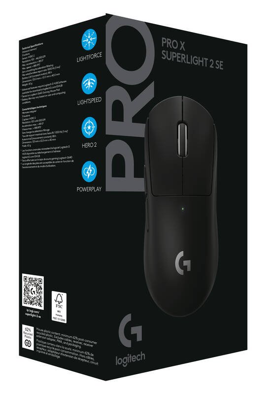 Logitech G PRO X SUPERLIGHT 2 SE Gaming Mouse - BLACK