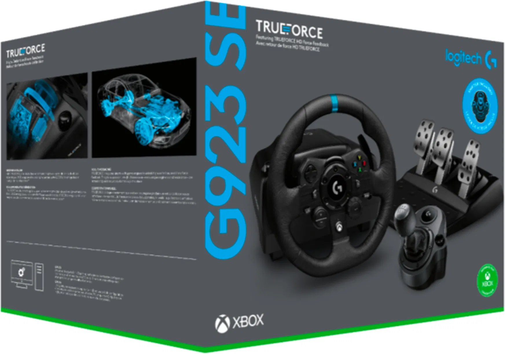 Logitech G923 Racing Bundle wheel + PLAYSEAT CHALLENGE - BLACK - PLUGCG