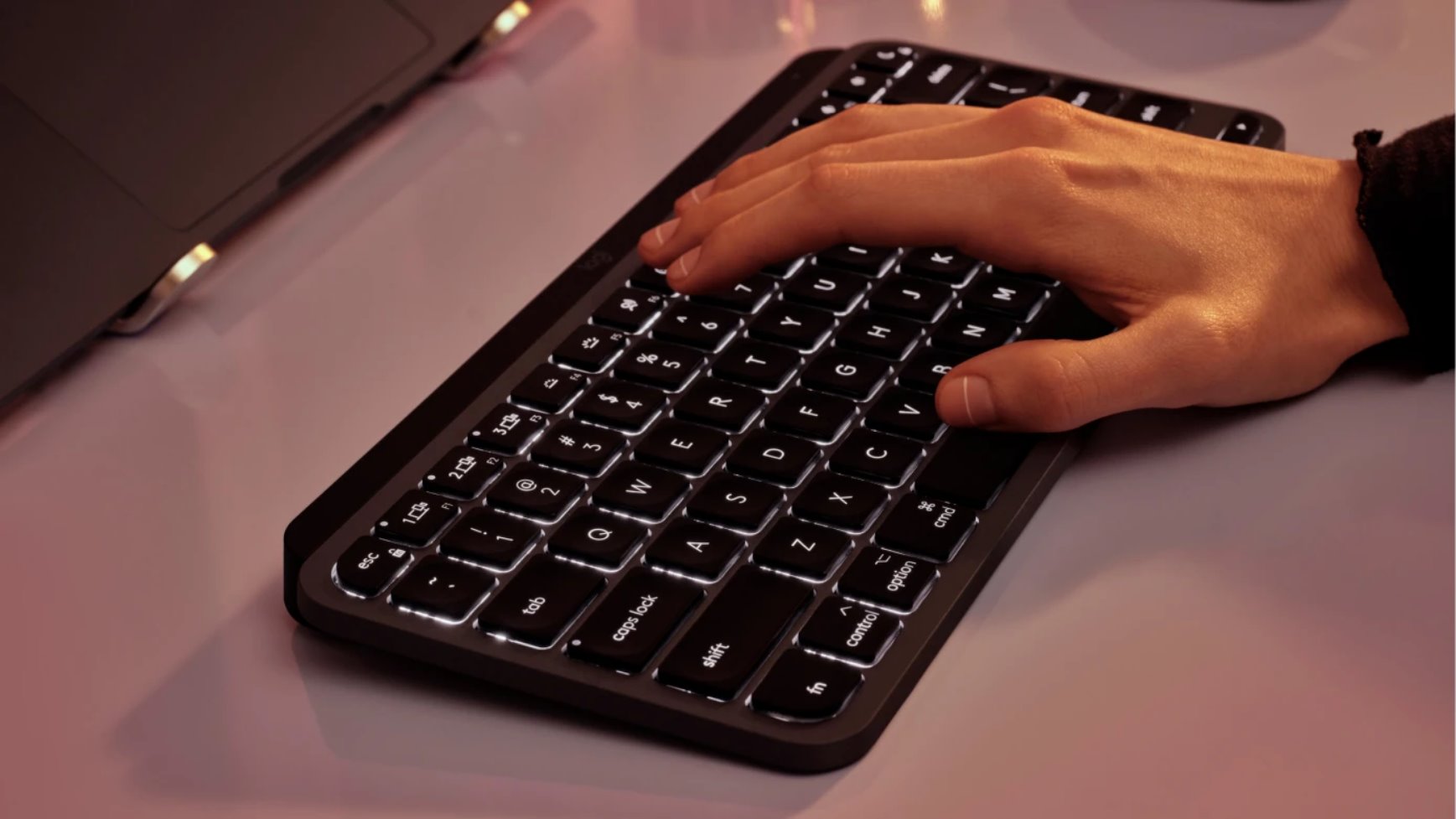 Logitech MX Keys Mini For Mac Minimalist Wireless Illuminated Keyboard - SPACE GREY - US INT'L - EMEA